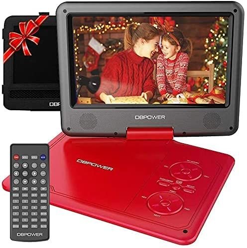 DBPOWER 11.5" Portable DVD Player; 5-Hour Built-in Rechargeable Battery; 9" Swivel Screen; Support CD/DVD/SD Card/USB; Remote Control; 1.8 M DBPOWER 11.5" Portable DVD Player; 5-Hour Built-in Rechargeable Battery; 9" Swivel Screen; Support CD/DVD/SD Card/USB; Remote Control; 1.8 M